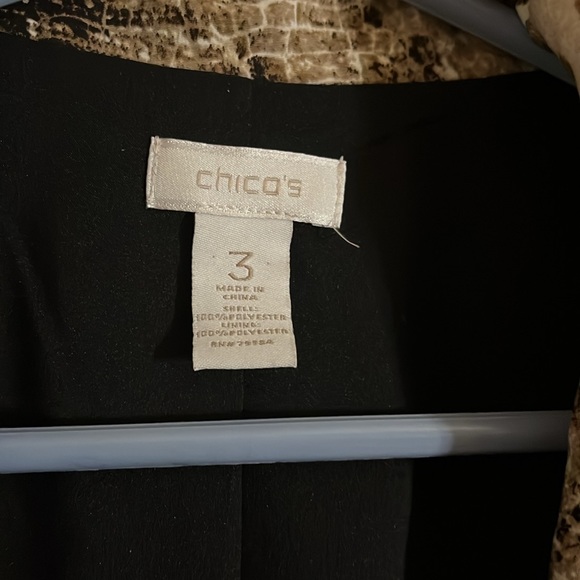 Plus Size Animal Print Blazer Jacket - Picture 3 of 5